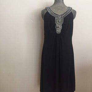 Another Thyme Beaded Black Dress Sz 12